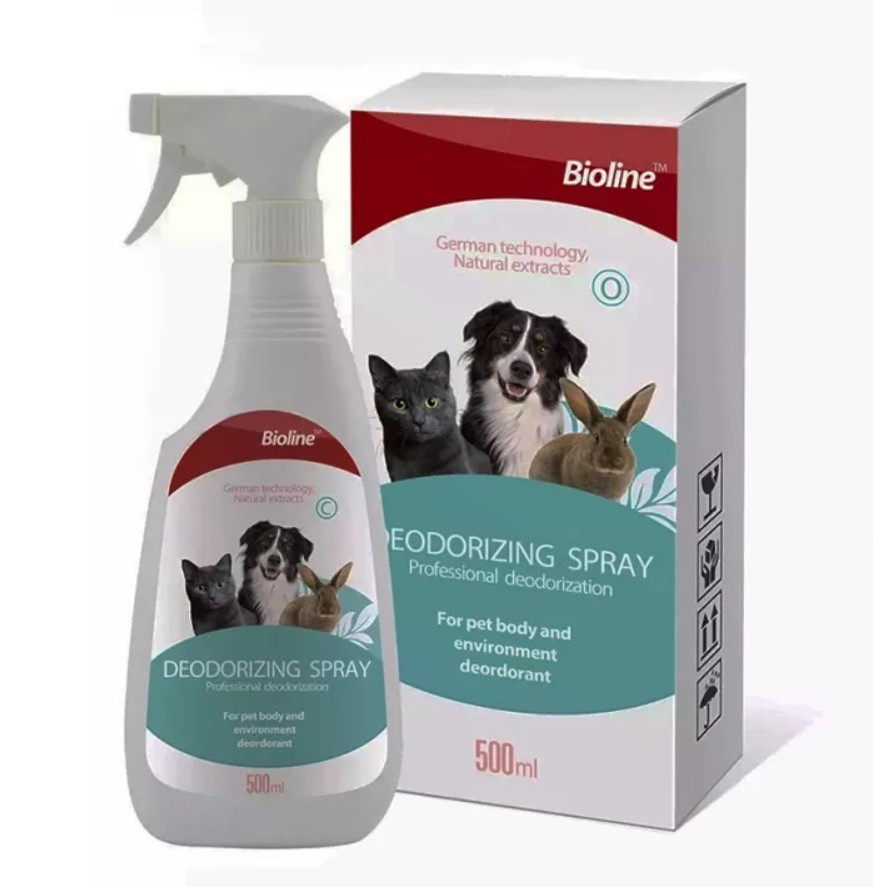 Xịt Khử Mùi Và Kháng Khuẩn Bioline - Deodorizing Spray Bioline 500ml [Không Hộp]