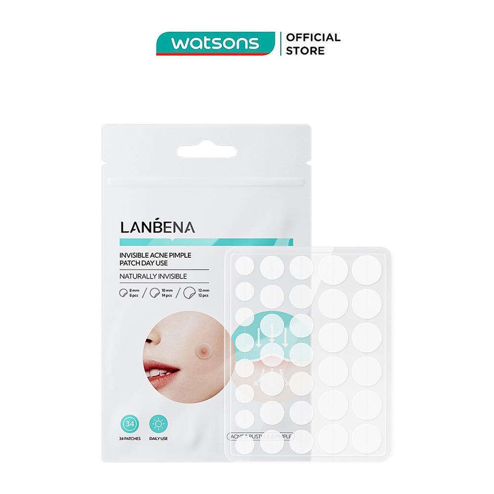 Miếng Dán Mụn Ban Ngày Lanbena Invisible Acne Pimple Patch Day Use 34Pcs