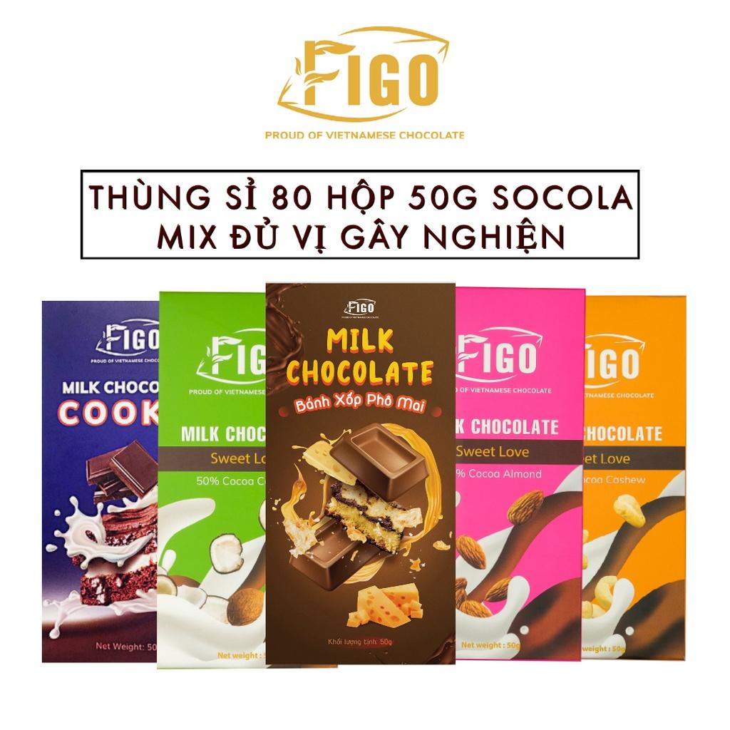 Kẹo socola sữa nhân Dừa 20g ăn vặt văn phòng FIGO