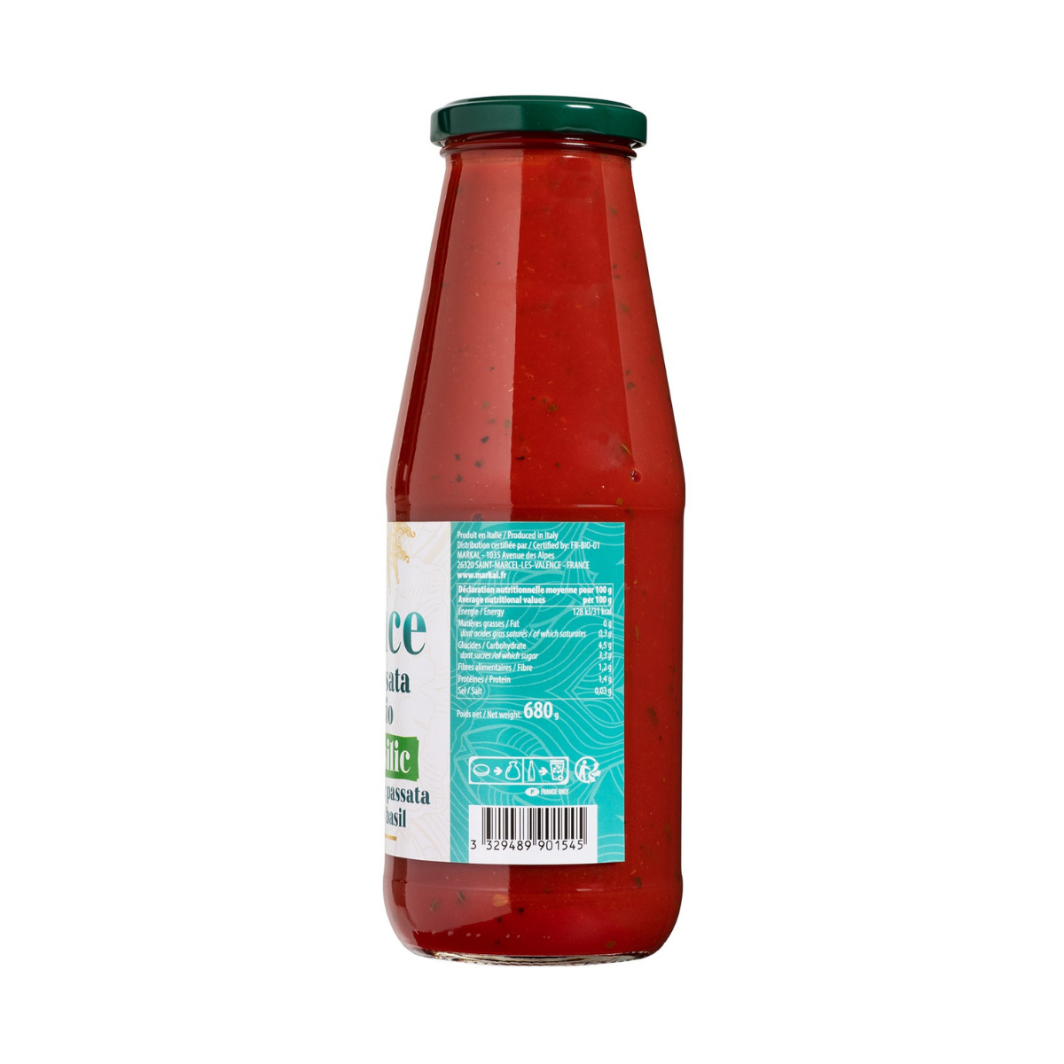 Sốt cà chua xay nhuyễn hữu cơ Passata húng quế 680gr - Luce