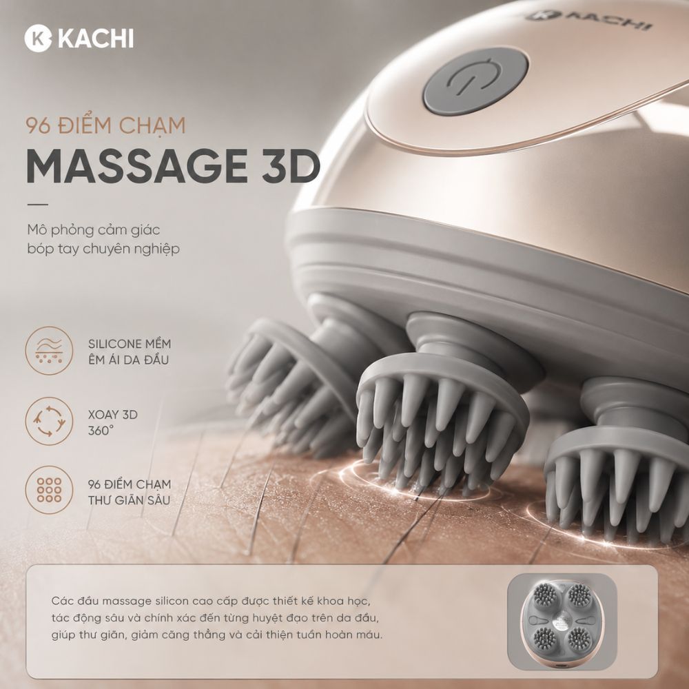 Máy Massage Đầu Không Dây Kachi MK399 - Hàng chính hãng