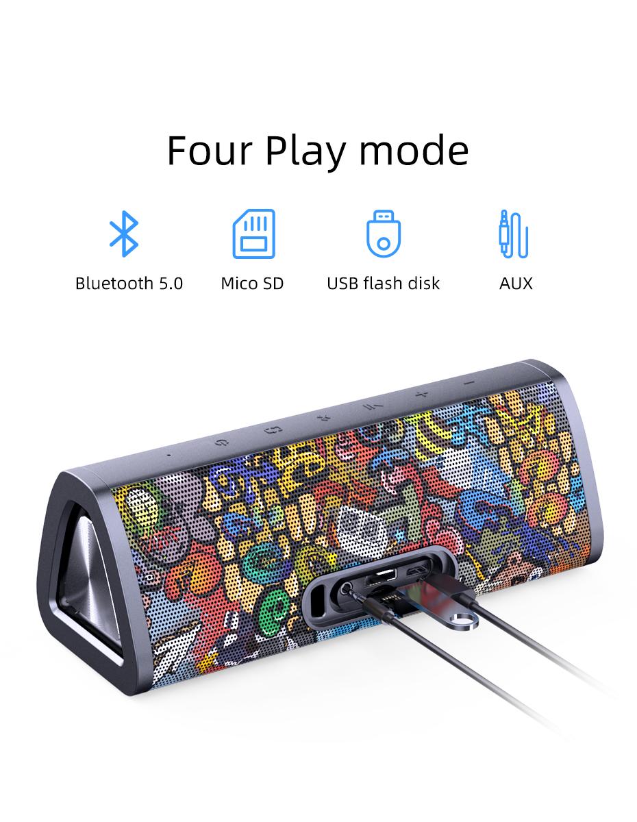 Mifa A10 loa bluetooth di động 360 ° âm thanh âm thanh 20W IPX7 Waterproof Wireless Bluetooth 5.0 Loa Thời gian chơi 24 giờ 24 giờ Color: Black-Graffiti