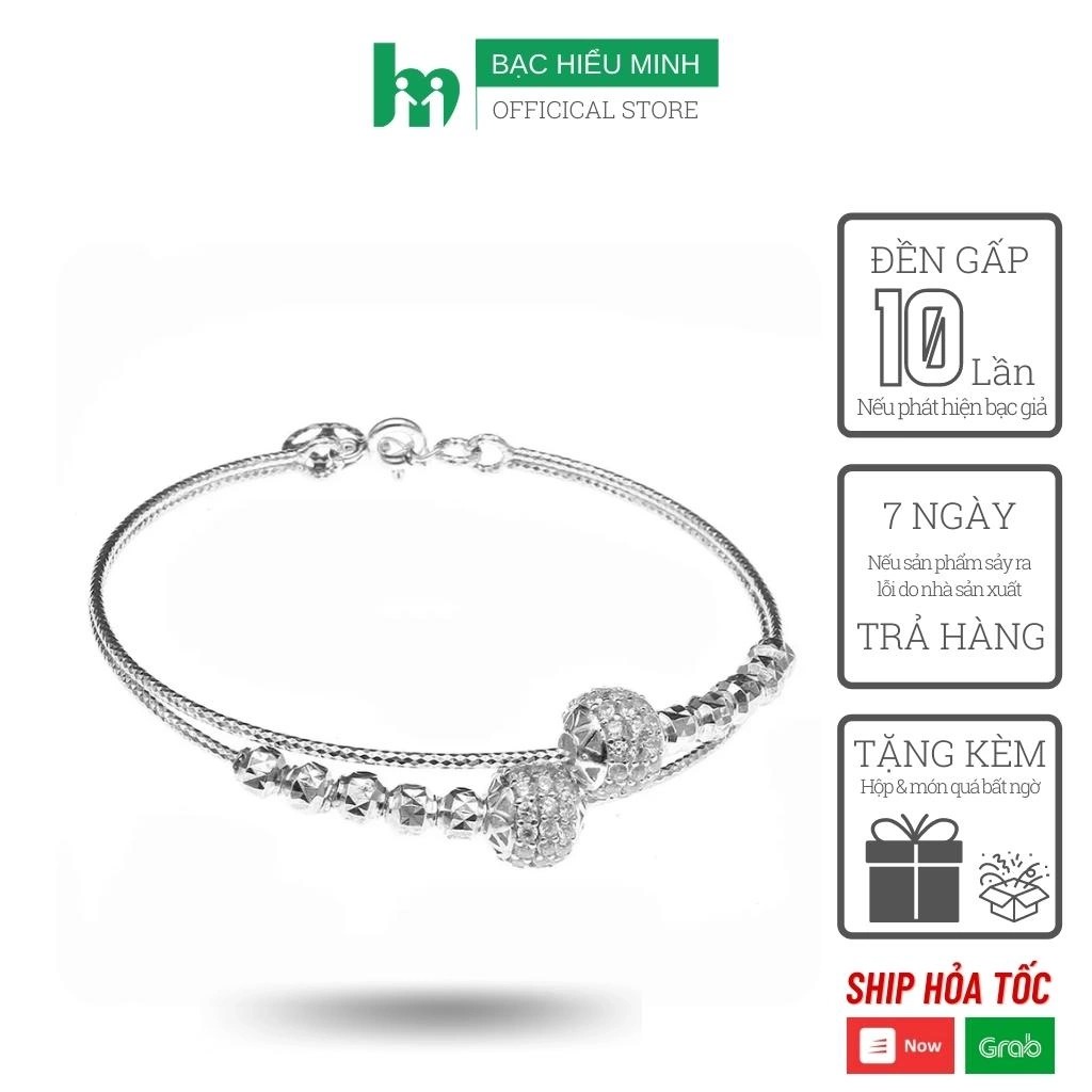 Lắc Tay Nữ Bạc Hiểu Minh LTU459 kiềng bạc ý
