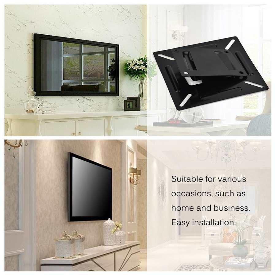 Giá đỡ giá đỡ gắn trên tường TV cho màn hình LCD LED 12-24 inch trên TV màn hình phẳng Vesa 75/100 LCD LED TV Tường gắn trên tường