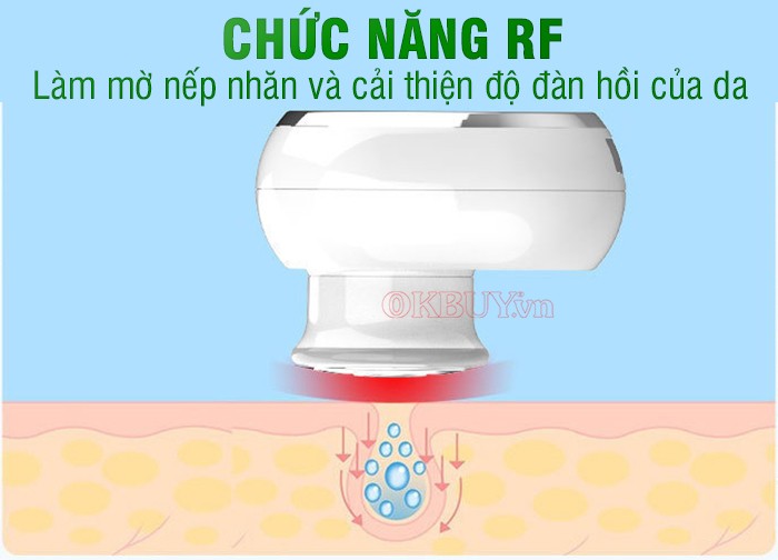 Máy massage nâng cơ điện di kết hợp rửa mặt chức năng RF Nikio NK-121