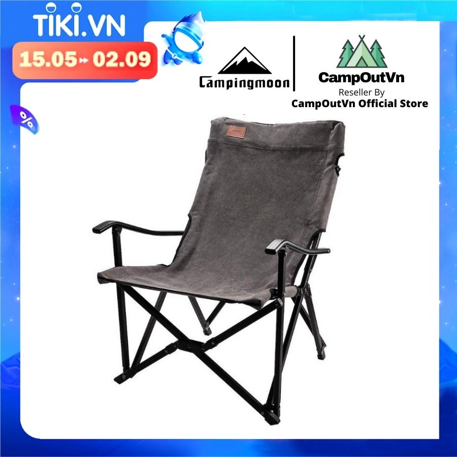 Ghế cắm trại campingmoon campoutvn cắm trại dã ngoại du lịch ghế câu cá xếp gọn tay cầm sang trọng glamping vài thoáng khí  F-1003C-H A248