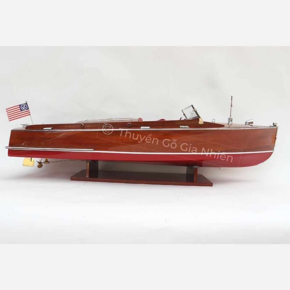 Mô Hình Thuyền Gỗ Phong Thủy Dạng Thuyền Đua Tốc Độ CHRIS CRAFT RUNABOUT Chính Hãng Hàng Xuất Khẩu Chất Lượng Cao