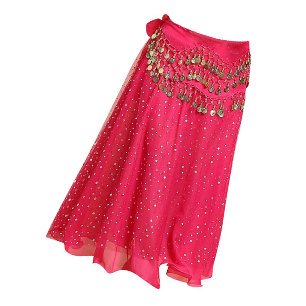 Belly Dance Skirt Set With Waist Chain For Female Ballerina