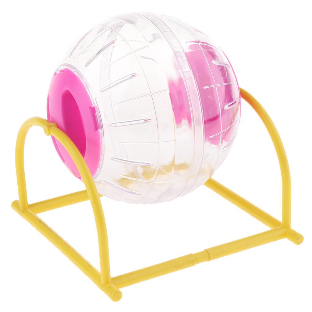Pet Hamster Exercise Ball Activity Toy with Stand Pink