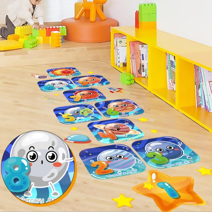 Decal dán tường trang trí - Ô LÒ CÒ BÉ BÓNG HÀNH TINH XANH CHO BÉ YÊU