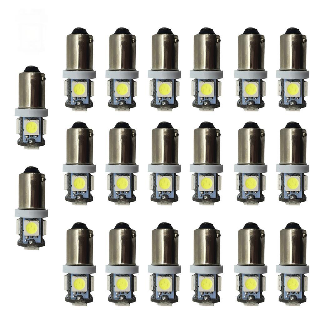 20x White BA9S 5050 5SMD Car Dash Dome Map Reading Rear Trunk LED Light Bulb Low Power Consumption