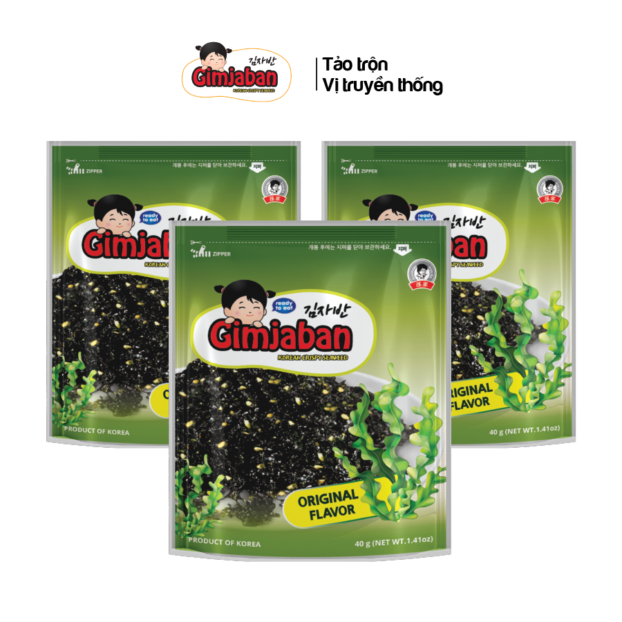 3 Gói tảo trộn Gimjaban vị truyền thống Godbawee