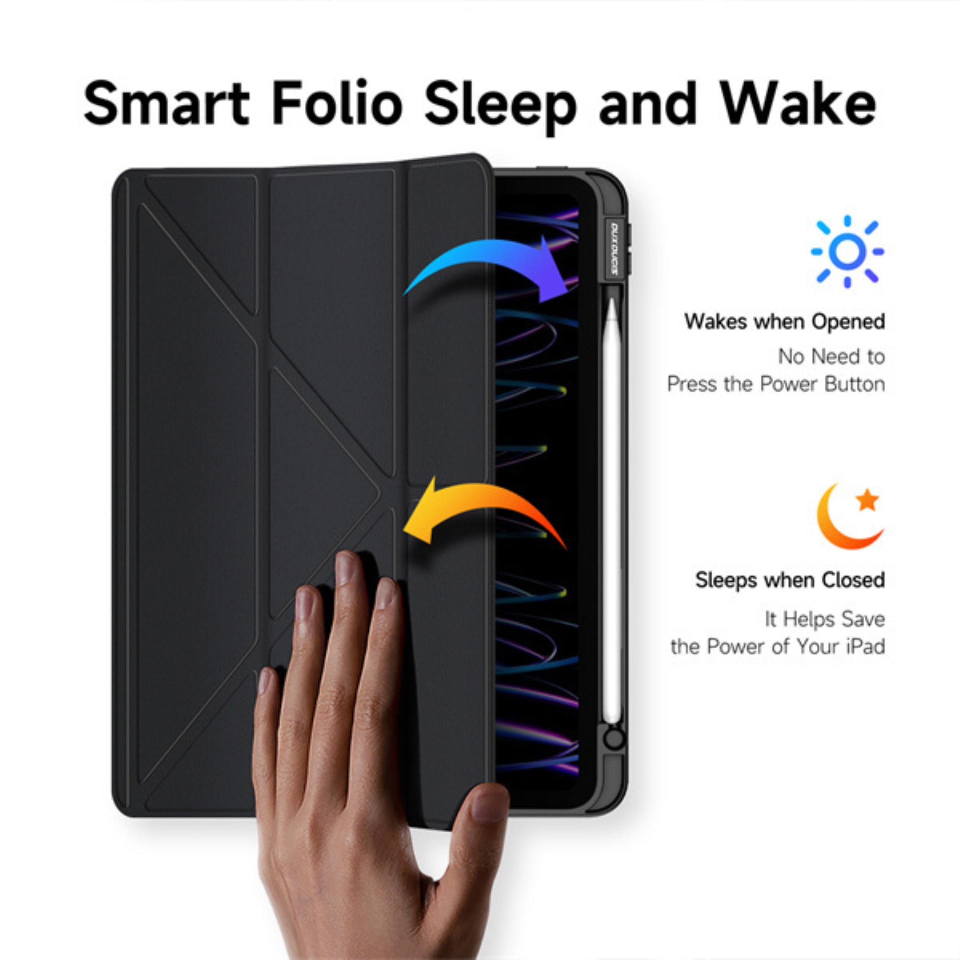 Bao Da Dành Cho iPad Pro 11 inch 2018 / 2022 / 2021 / 2022, Dux Ducis Magi Series, Fullbox, Có Khe Bút, WakeUP - Hàng Chính Hãng
