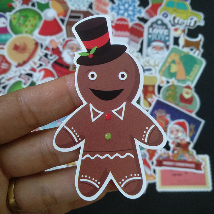 Bộ Sticker dán cao cấp chủ đề NOEL GIÁNG SINH - Dùng dán Xe, dán mũ bảo hiểm, dán Laptop