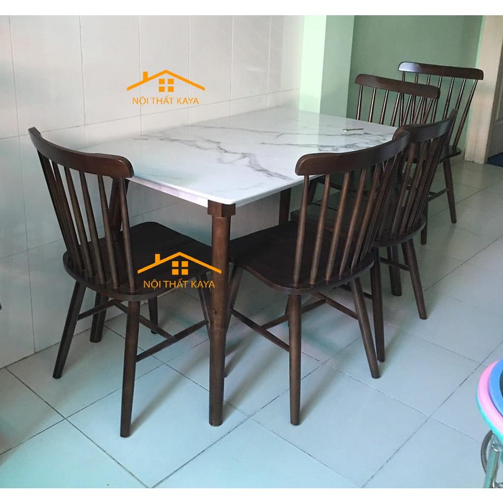 Bộ bàn ăn mặt đá 4 ghế Sunny