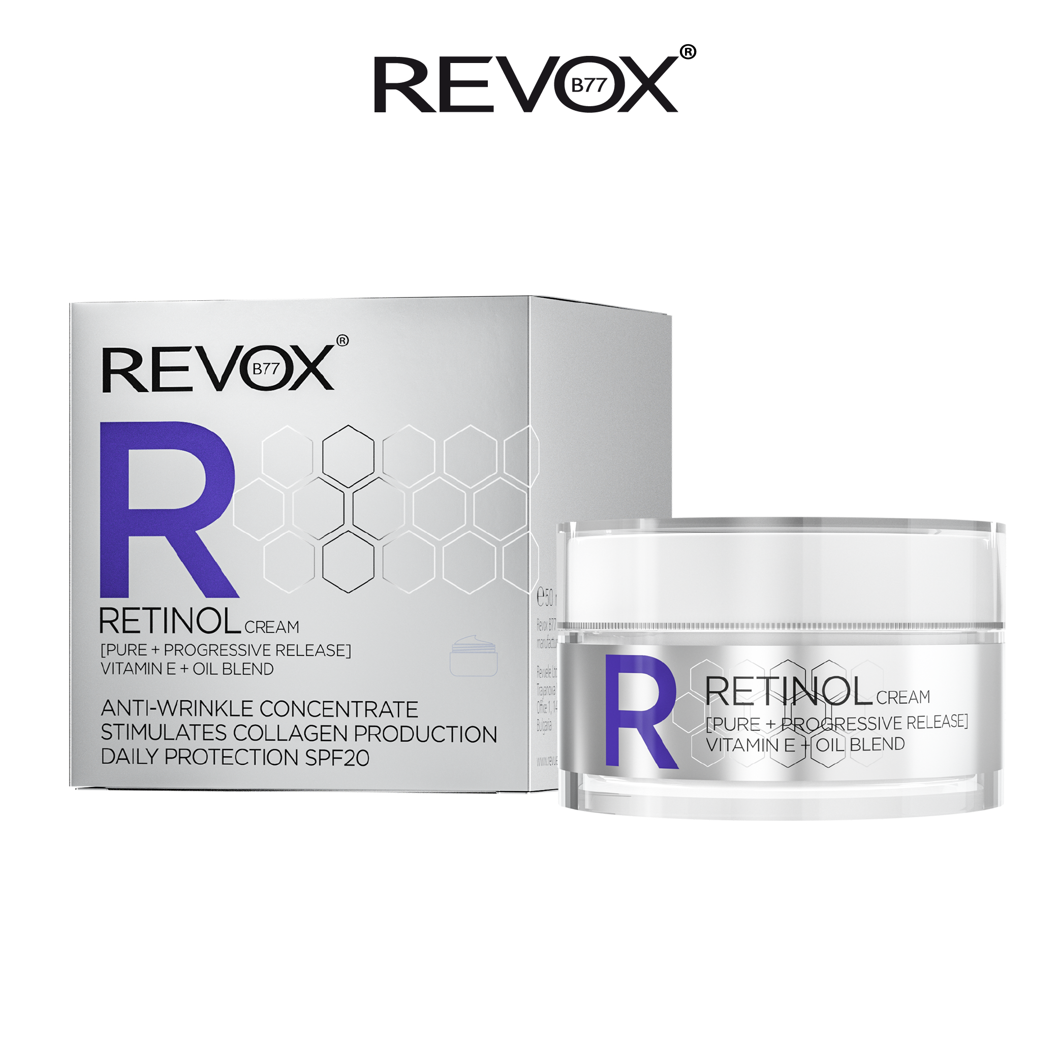 Kem dưỡng ngăn ngừa lão hóa chứa retinol cho da mặt Revox B77 R Retinol - 50ml