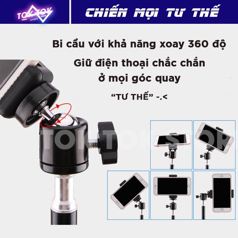 Giá đỡ điện thoại-Tripod quay TikTok chân đèn livestream chân đỡ máy ảnh cứng bền đẹp chắc chắn triệu view