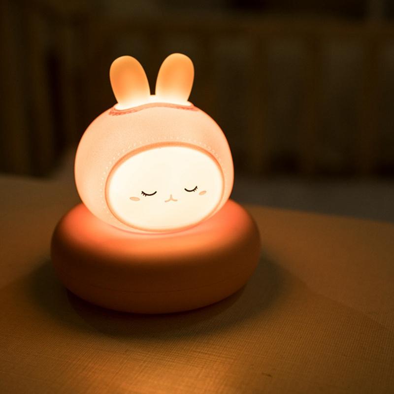 Kids Baby Night Light USB Rechargeable Tap Control, Cat Design, Cute Gift for Baby Girls Boys Cartoon Kid Room Decor