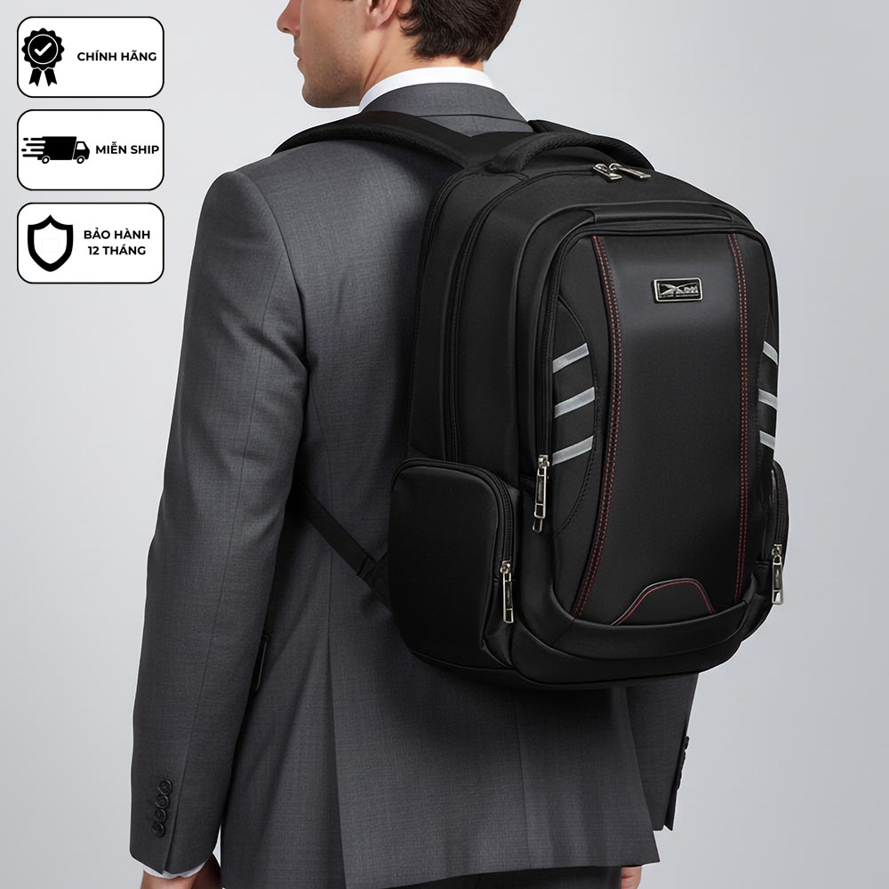 Balo nam cao cấp chống nước đựng laptop 17 inch Xbags DarkEagle Xb 2008 balo công sở đi làm công tác du lịch thời trang sang trọng đẳng cấp tiện dụng hiện đại!