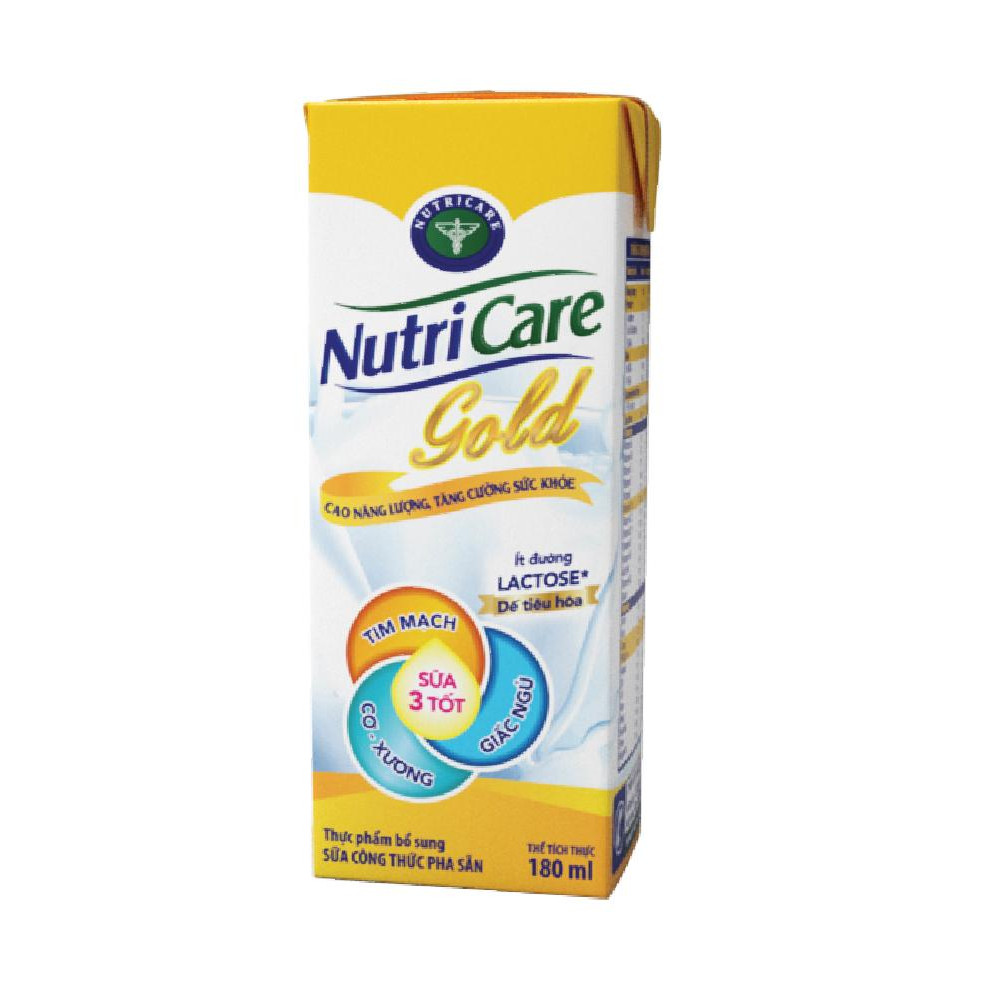 Lốc 8 hộp sữa pha sẵn Nutricare GOLD - bồi bổ phục hồi sức khoẻ (180ml x 8 hộp)