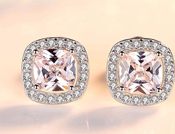 Bông tai quý tộc đá zircon nhân tạo BHBT161