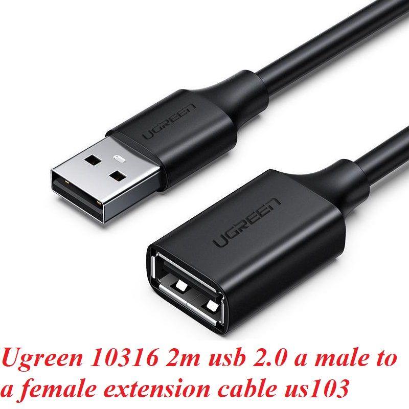 Ugreen UG10316US103TK 2M màu Đen Cáp tín hiệu nối dài USB 2.0 lõi thuần đồng - HÀNG CHÍNH HÃNG