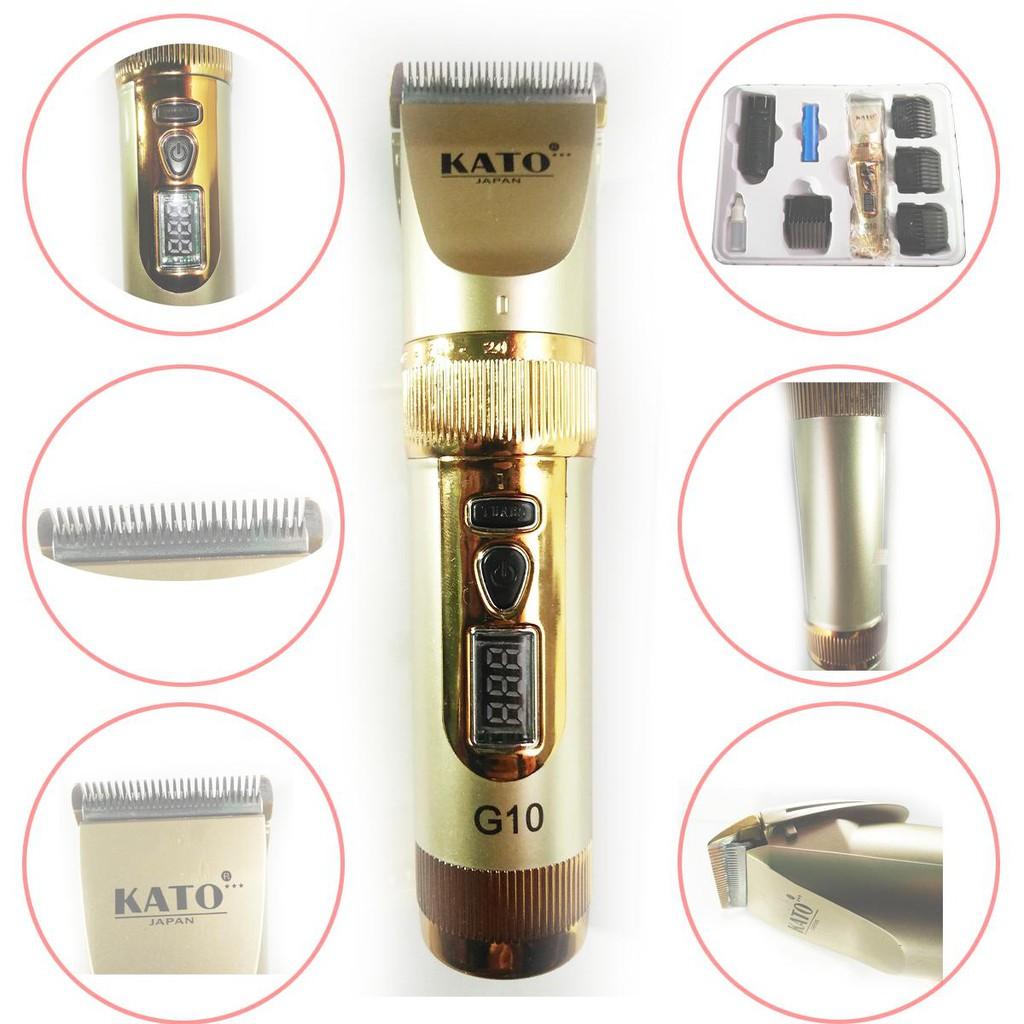 Tông Đơ Cắt Tóc Lưỡi Thép Kato G10 Hai Chế Độ TẶNG PIN SƠ CUA TẶNG Bộ Kéo Cắt Tỉa XỊN- Tăng Đơ Hớt tóc Máy Êm