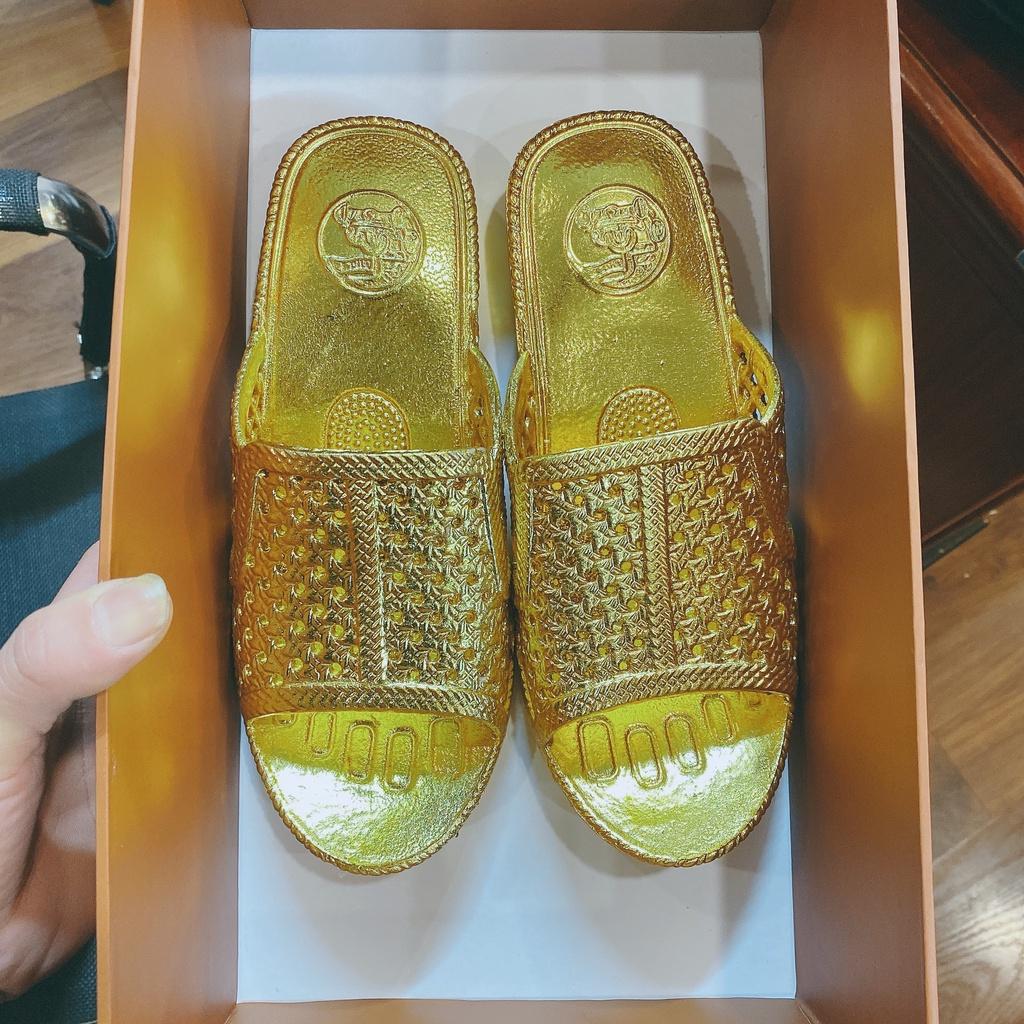 Dép tổ ong dát vàng 24k full size 38-43 đầy đủ bill box phụ kiện túi hộp king gold phân phối bởi shopchuotxinh