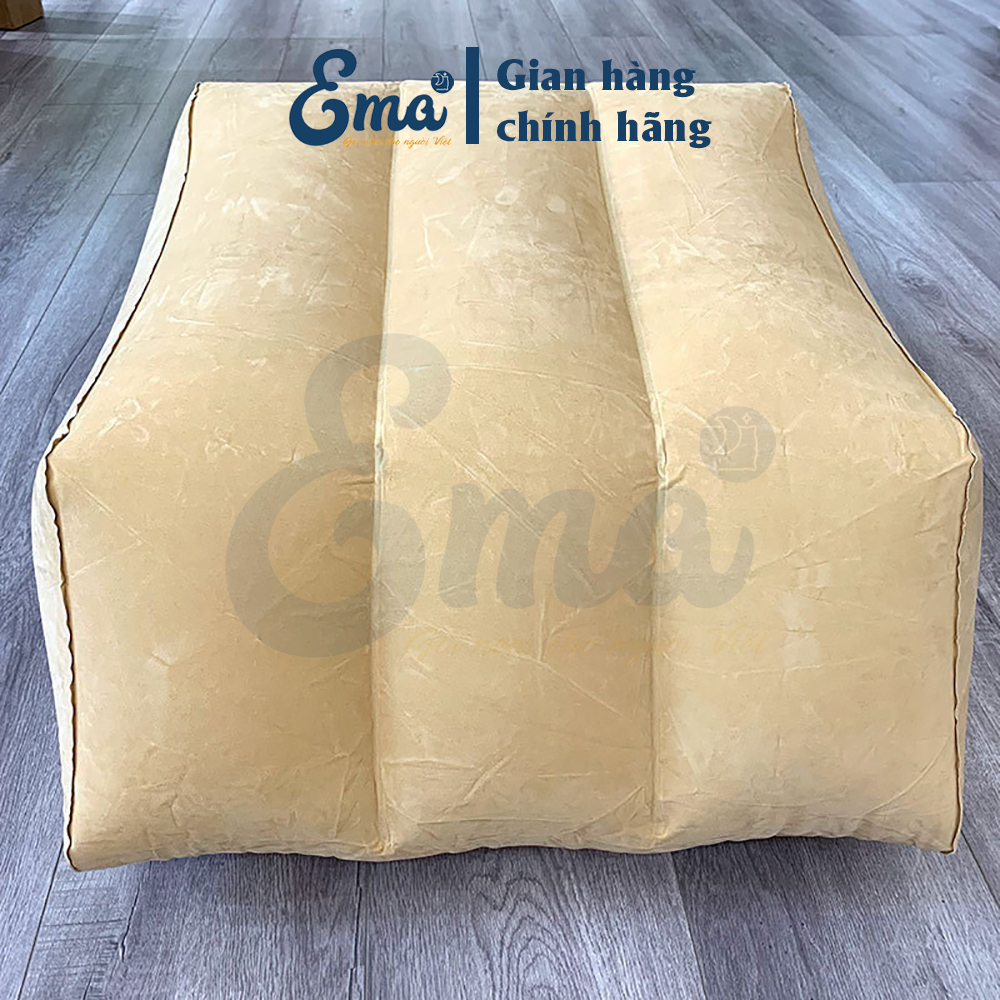 Gối kê chân bơm hơi cho người suy giãn tĩnh mạch KT 63x60x32cm - Hàng nhập khẩu - Gác chân, tựa lưng thoải mái - Gấp gọn tiện mang theo