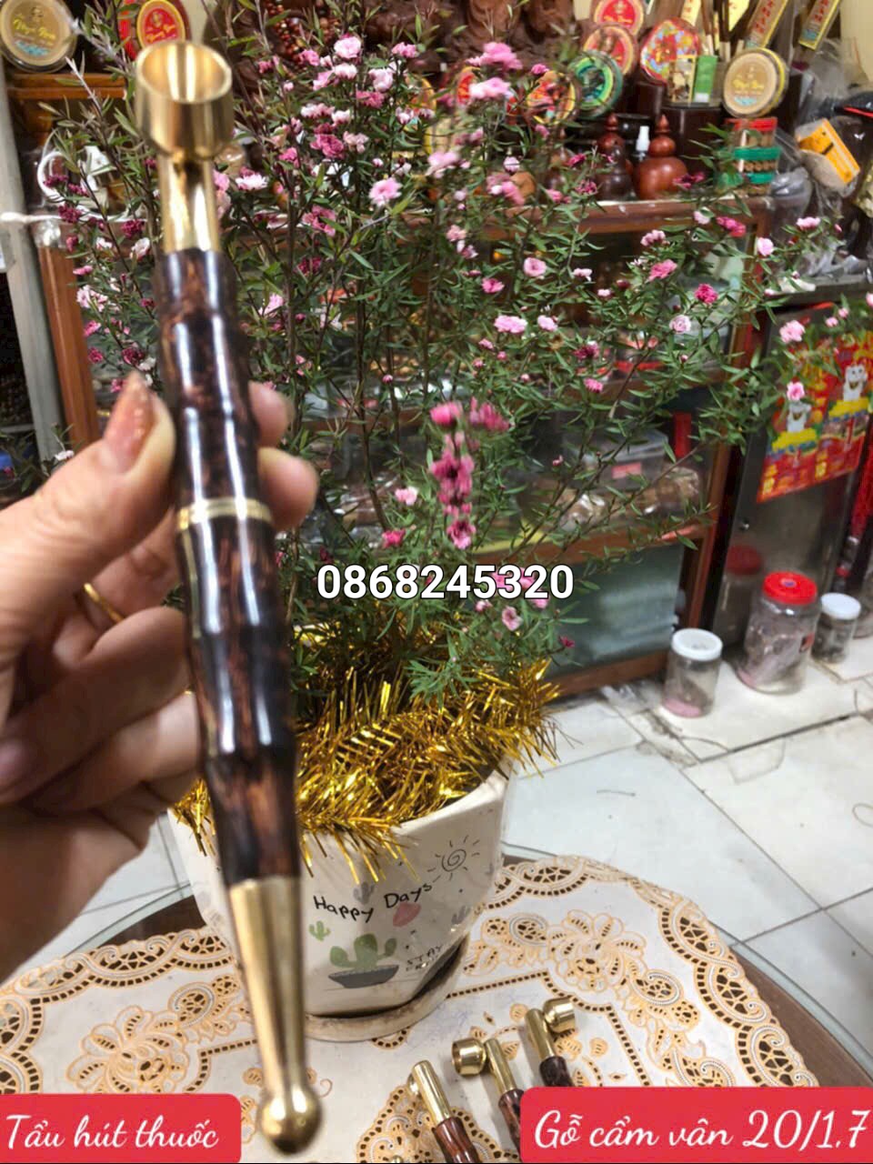 TẨU HÚT GỖ CẨM PHONG CÁCH LỊCH SỰ ĐẲNG CẤP KT 20×1.7CM