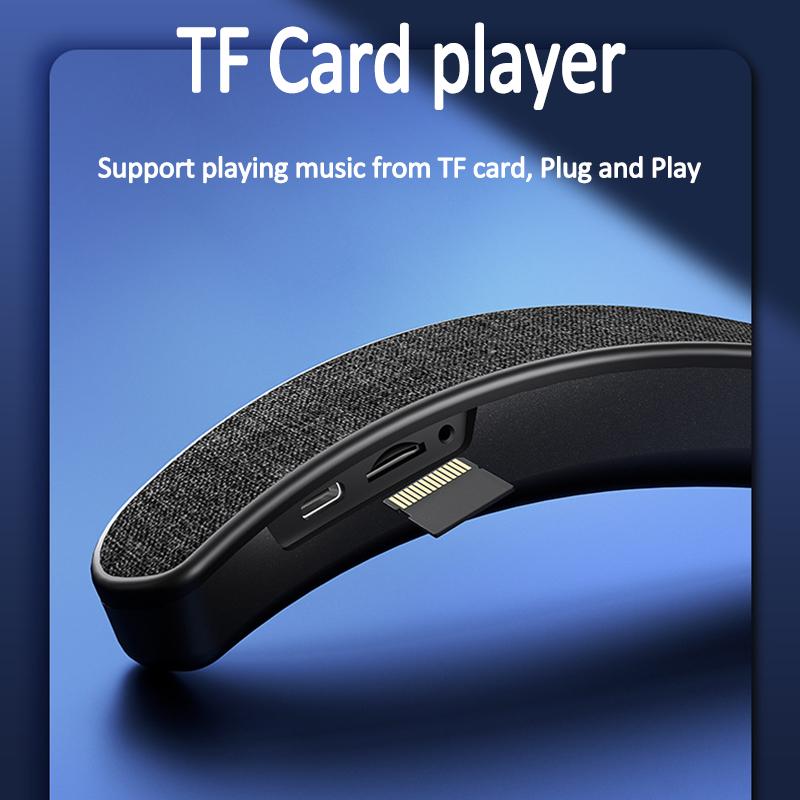 Mới Loa Bluetooth Gắn Cổ Hifi Đeo Cổ Bluetooth Chơi Game Âm Thanh Vòm Âm Thanh Nổi 3D Loa Ngoài Trời Màu sắc: Đen