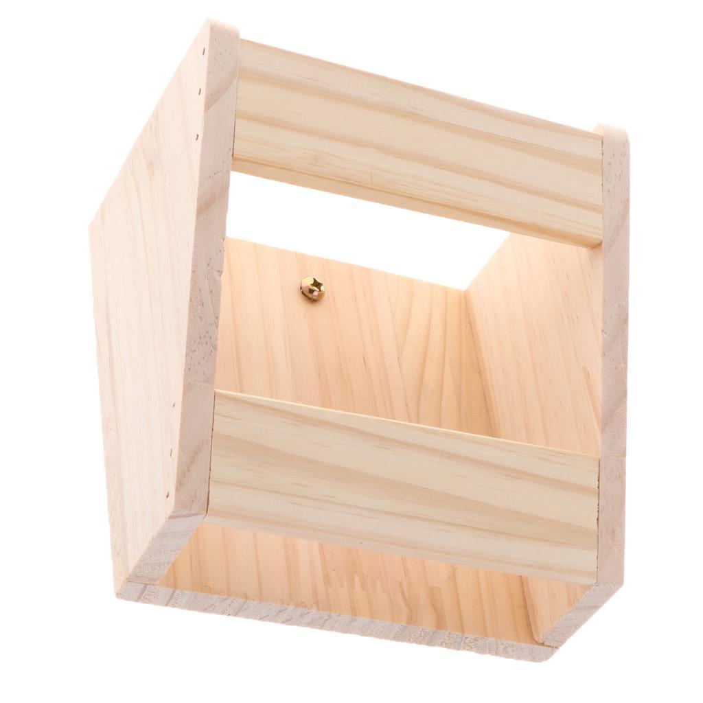 2 pcs Small Pet Guinea Pig Wooden Rack Feeder Hay Grass Nesting Holder