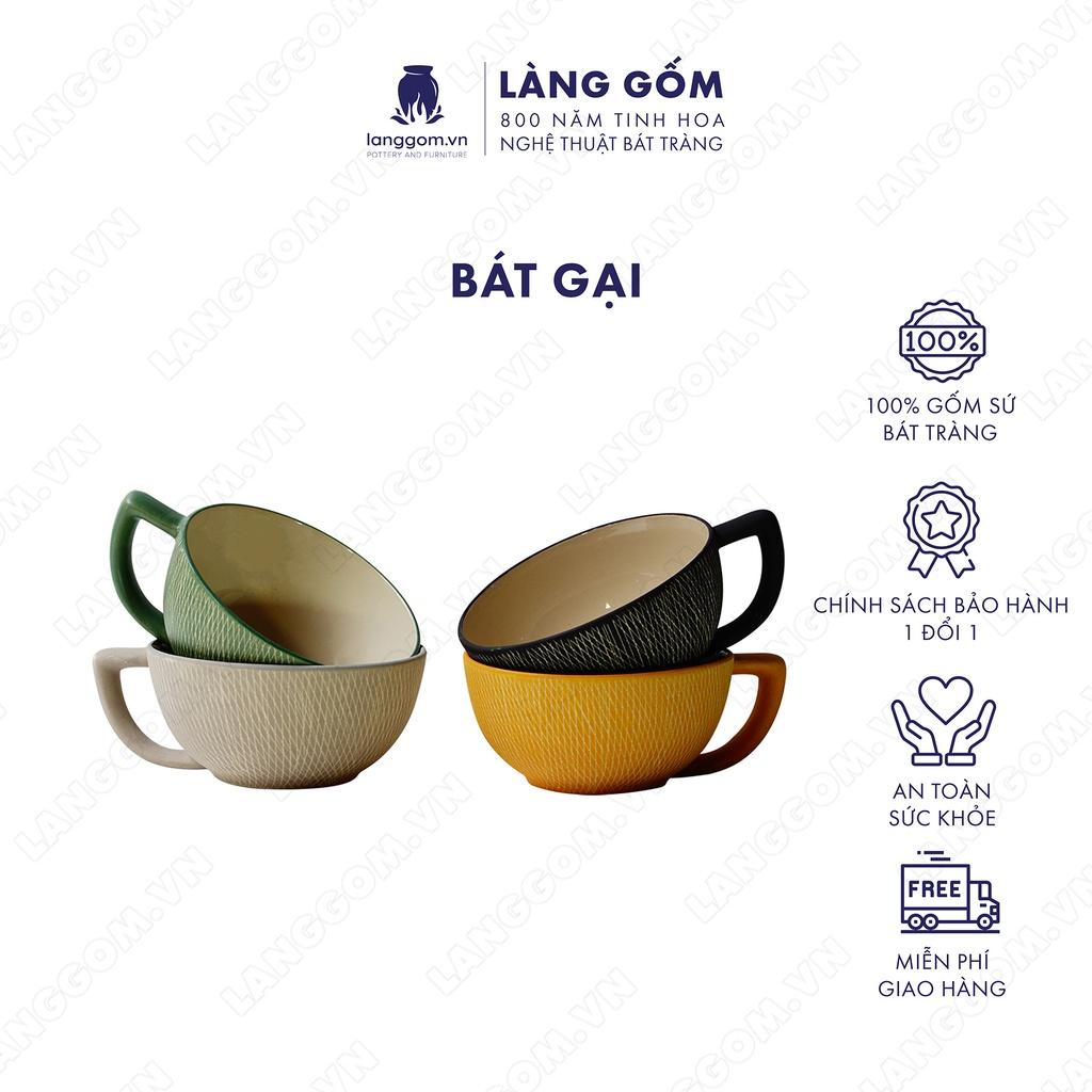 Chén bát ăn cơm Bát Tràng kiểu gại chất liệu gốm sứ cao cấp - Làng Gốm Bát Tràng