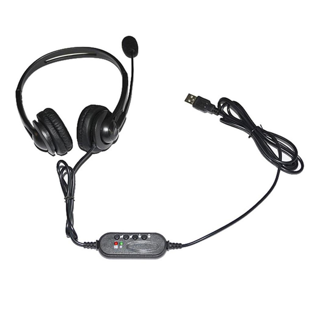 USB Tai Nghe Tai Nghe Máy Tính PC Tai Nghe Tai Nghe Có Micro Tiếng Ồn Headphon HIFI Stereo Âm Thanh Tai Nghe Chụp Tai Cho Game Thủ