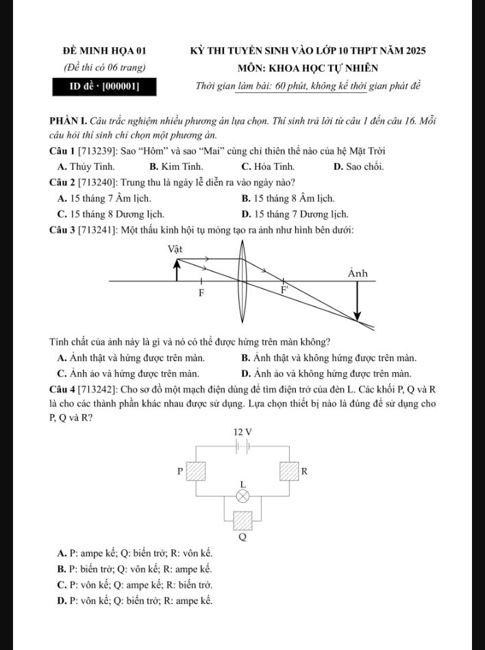 45 Đề Minh Họa KHTN Thi Vào Lớp 10 - MoonBook