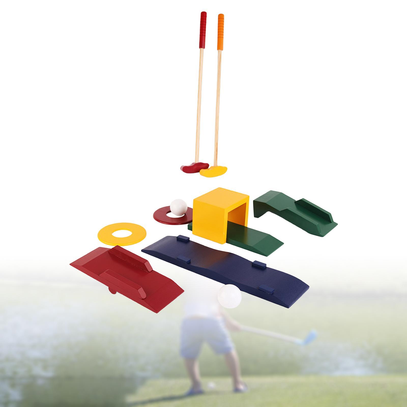 Kids Golf Clubs Set Exercise Ball Toys with Wooden Ball for Indoor