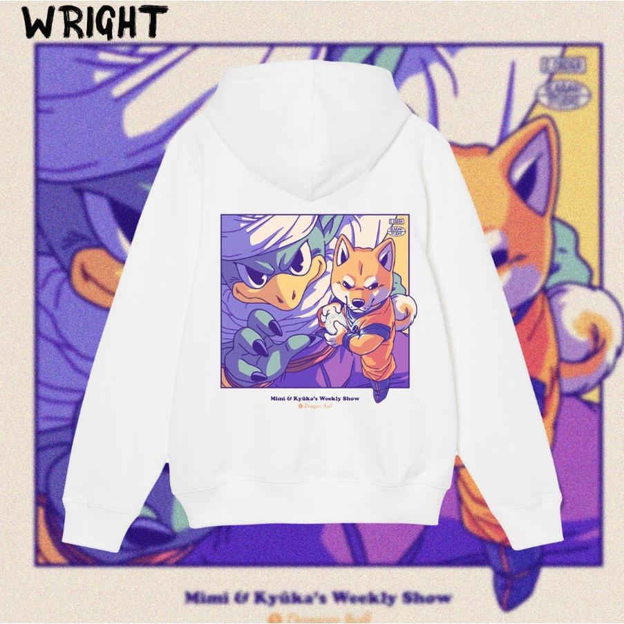 Áo hoodie wright dragonball phong cách shiba hài hước unisex