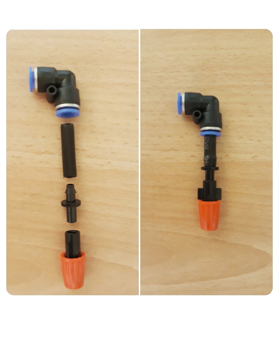 10 béc phun sương tưới cây 1 hướng và T nối nhanh