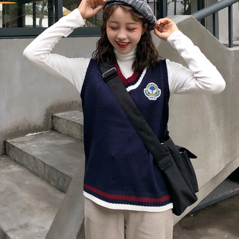 Áo Gile Không Tay Cổ Chữ V Thời Trang Dễ Phối Đồ Cho Nữ