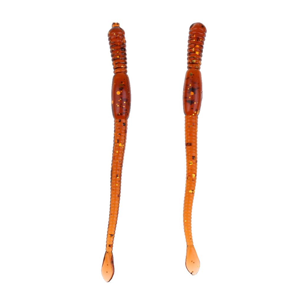 20Pcs/lot Soft Fishing Lures Artificial Baits Worm Lifelike Earthworms 7.7cm