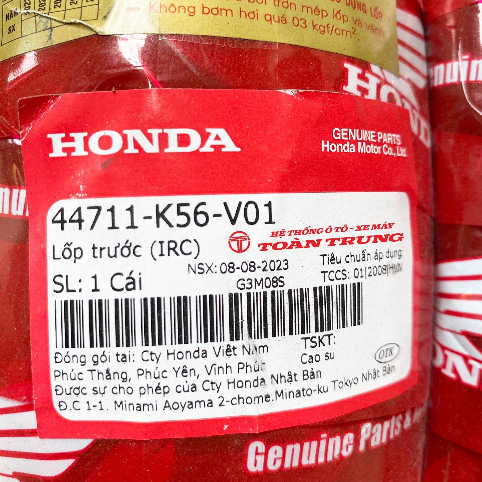 Lốp trước Winner (IRC) chính hãƞg Honda &quot;44711K56V01&quot;