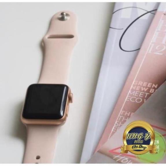 DÂY CAO SU APPLE WATCH SPORT BANDS CAO CẤP HỒNG PINKSAND XANH MARINE FULL SIZE 1 2 3 4 5 38mm 40mm 42mm 44mm