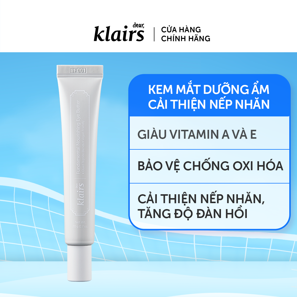 Kem Dưỡng Mắt Ngăn Ngừa Lão Hóa, Giảm Nếp Nhăn Klairs Fundamental Nourishing Eye Butter 20g