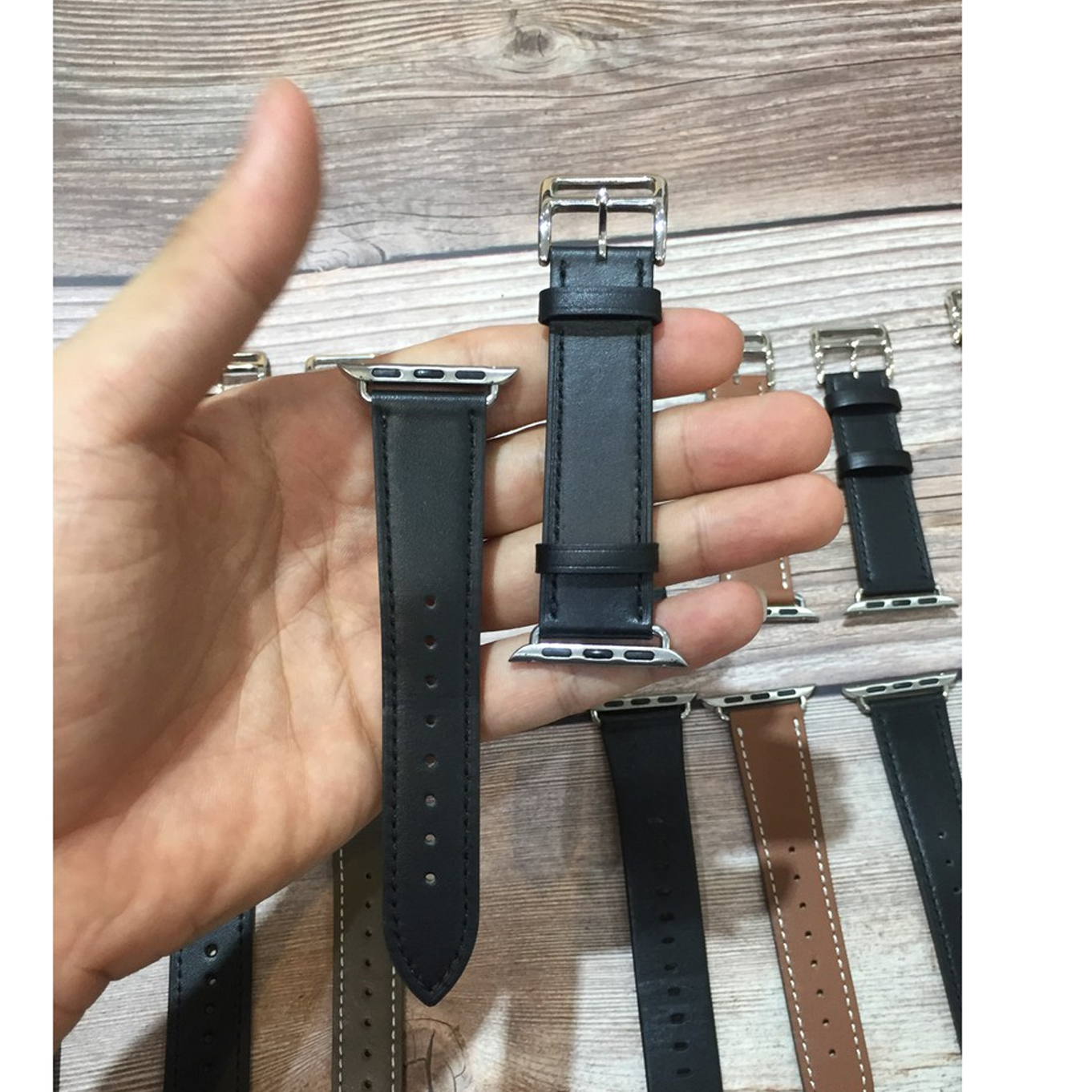 Dây đeo dùng cho  Apple Watch Da cao cấp thời trang