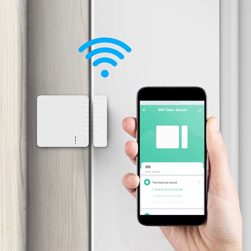 Cảm Biến Má Từ Báo Động Mở Cửa Có Loa Wifi  Điều Khiển Trên Ứng Dụng Tuya SHP-MA8