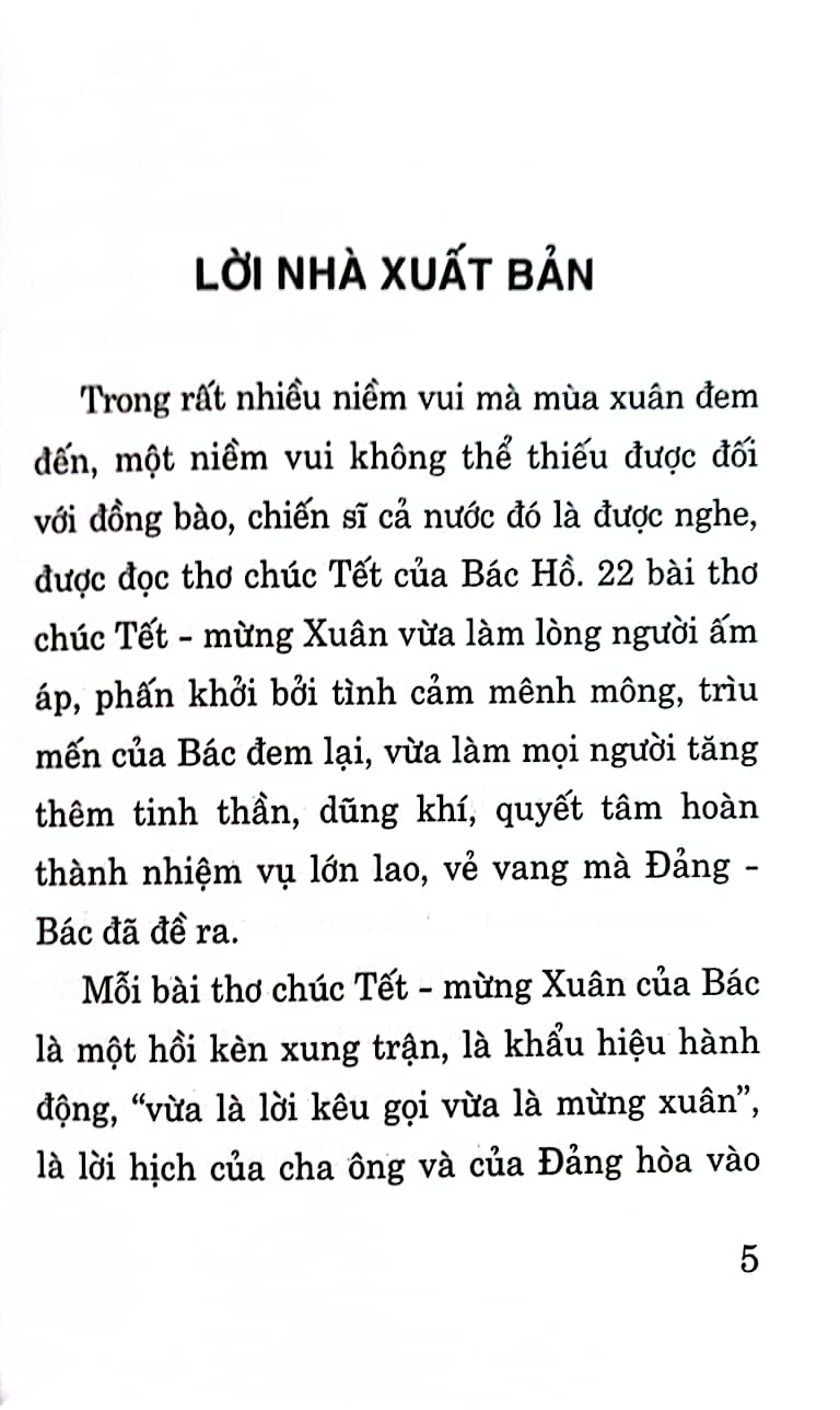 Thơ chúc Tết - mừng Xuân của Bác Hồ và lời bình