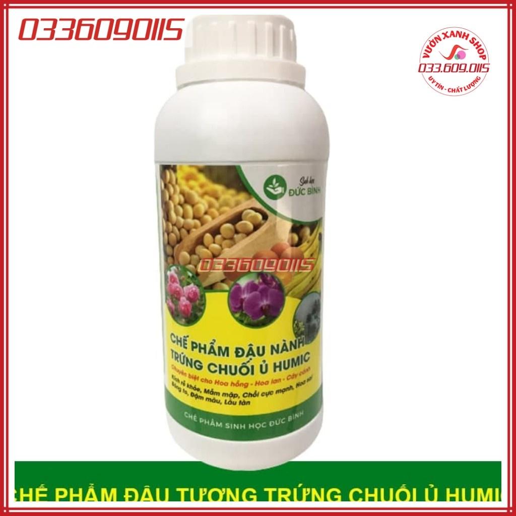 Chế phẩm đậu nành trứng chuối lên men humic giàu dinh dưỡng chuyên dùng cho hoa hồng và cây cảnh