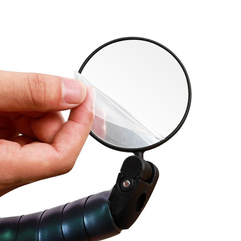 Bicycle Motorcycle Folding Rearview Mirror 360 Rotation Wide Angle Handlebar Mount Adjustable Bike Riding Back Convex Mirror