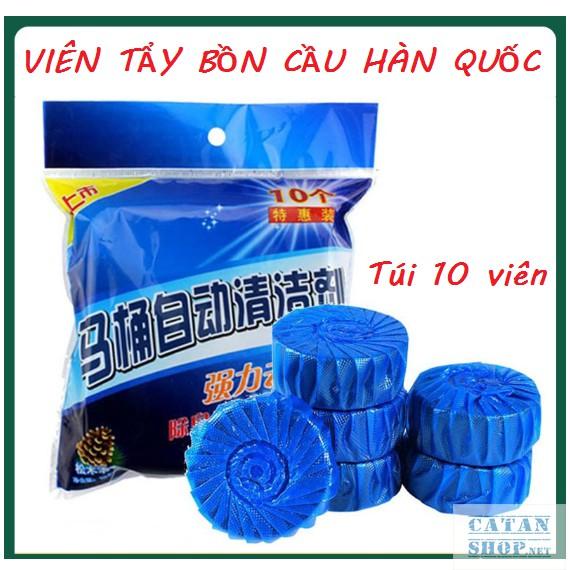 Viên tẩy bồn cầu toilet nhà vệ sinh khử mùi hôi diệt khuẩn tận gốc chống ố vàng dạng nén GD404-TayBC