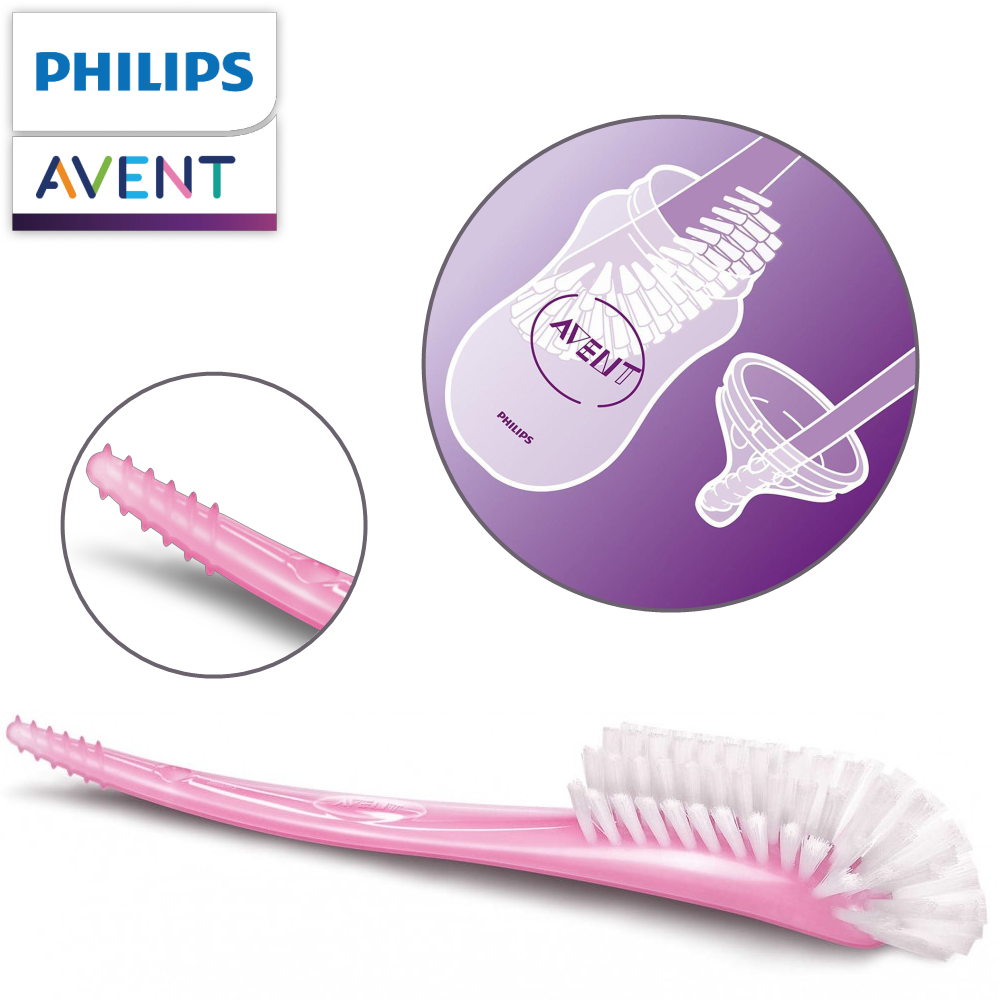 Cọ bình sữa núm ty Philips Avent (Xanh/hồng)